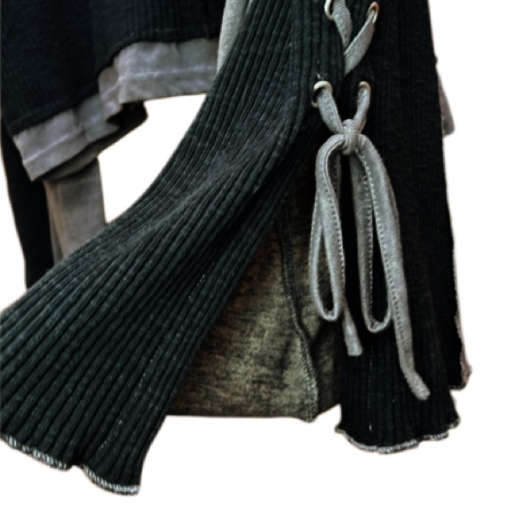 POL Top Pop-over Crisscross Lacing down sleeves Sz L/ Oversize Fit/V-Neck/ NWOT - Picture 8 of 17